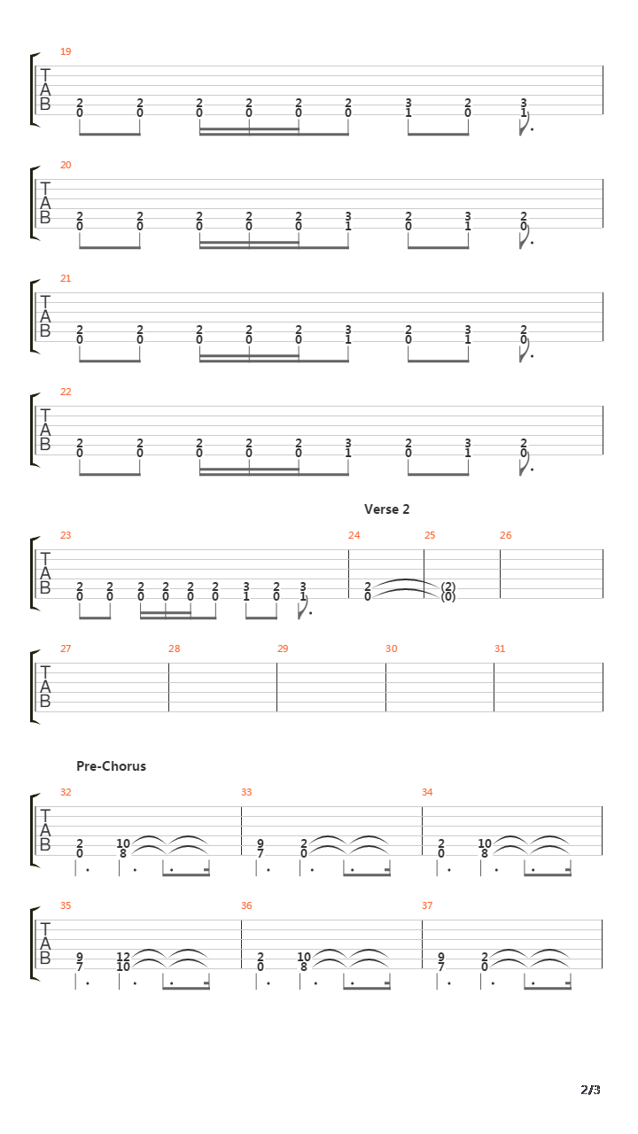 Take It Back吉他谱