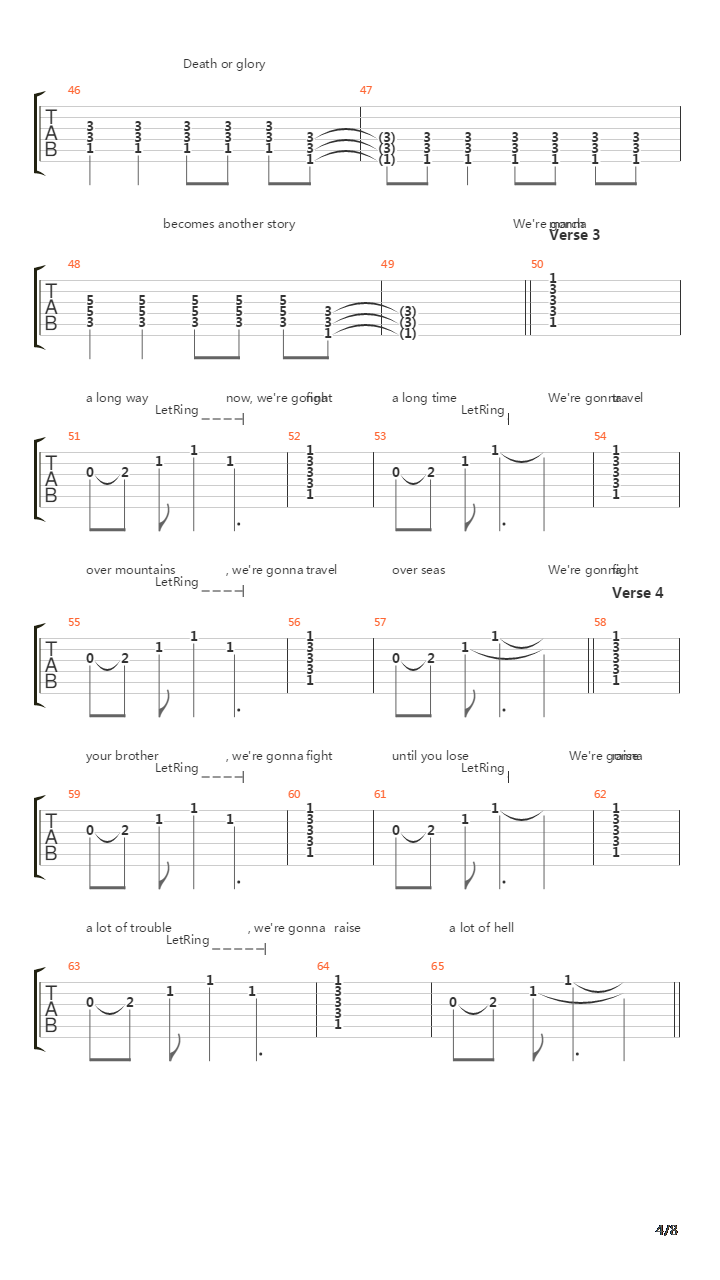 Death Of Glory吉他谱