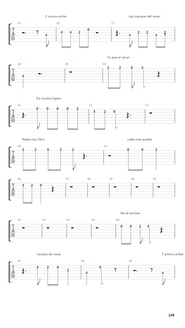 De Musica Ligera吉他谱