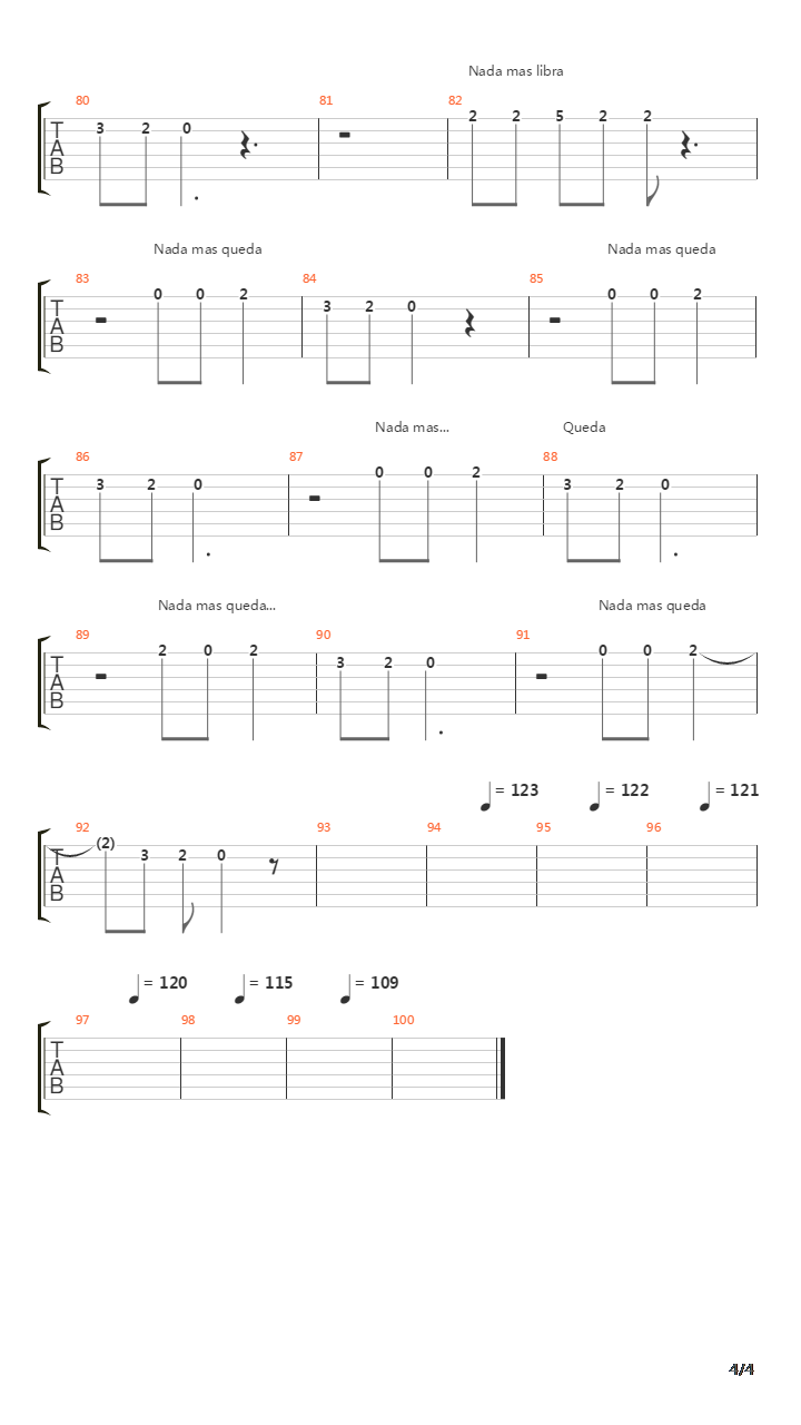 De Musica Ligera吉他谱