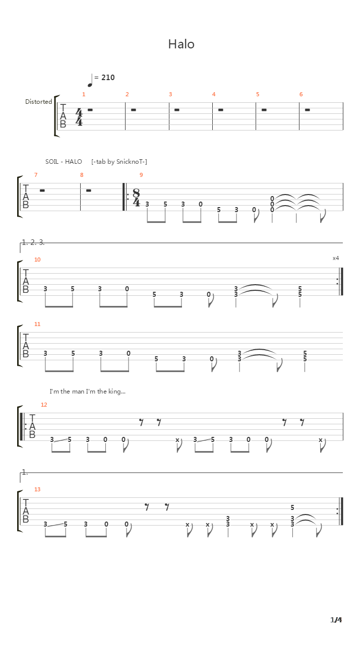 Halo吉他谱