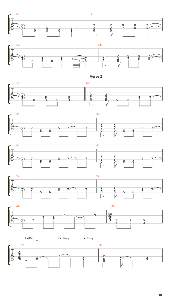 Falling吉他谱