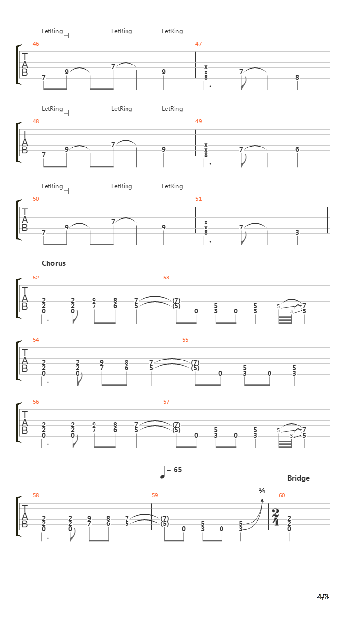 Falling吉他谱
