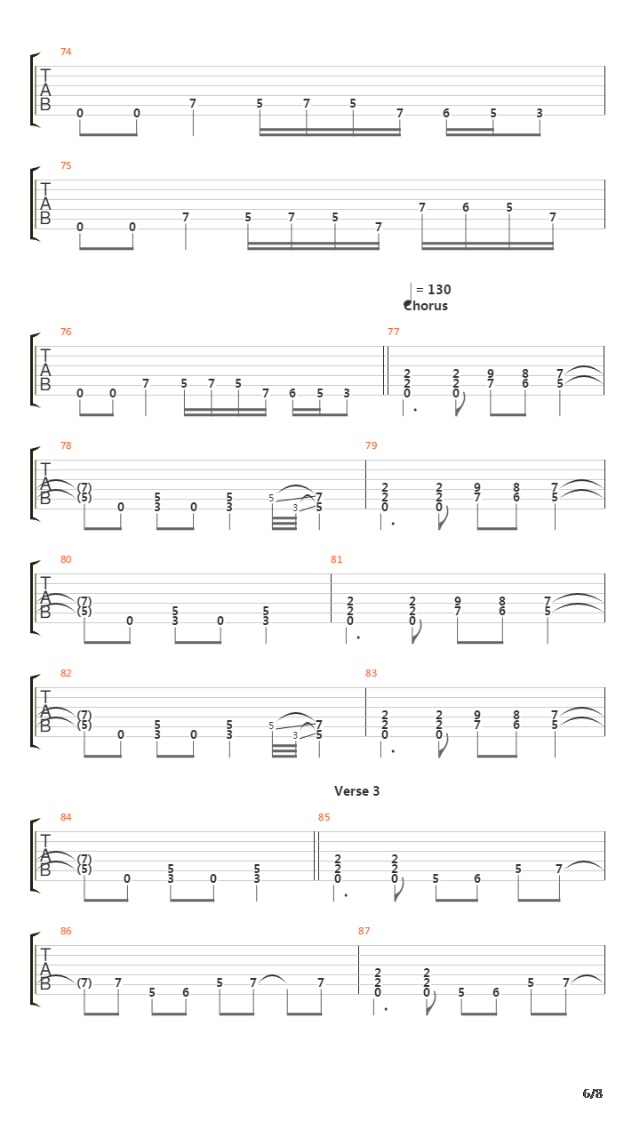 Falling吉他谱