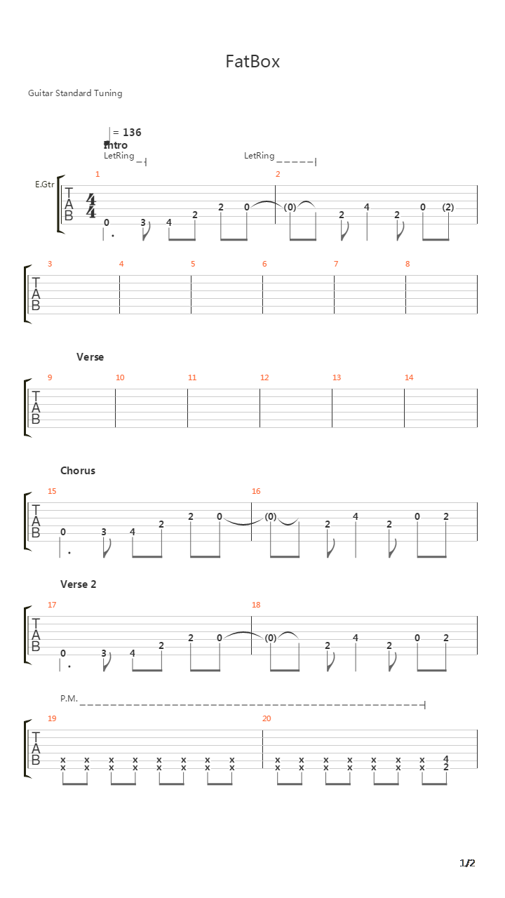 Fatbox吉他谱
