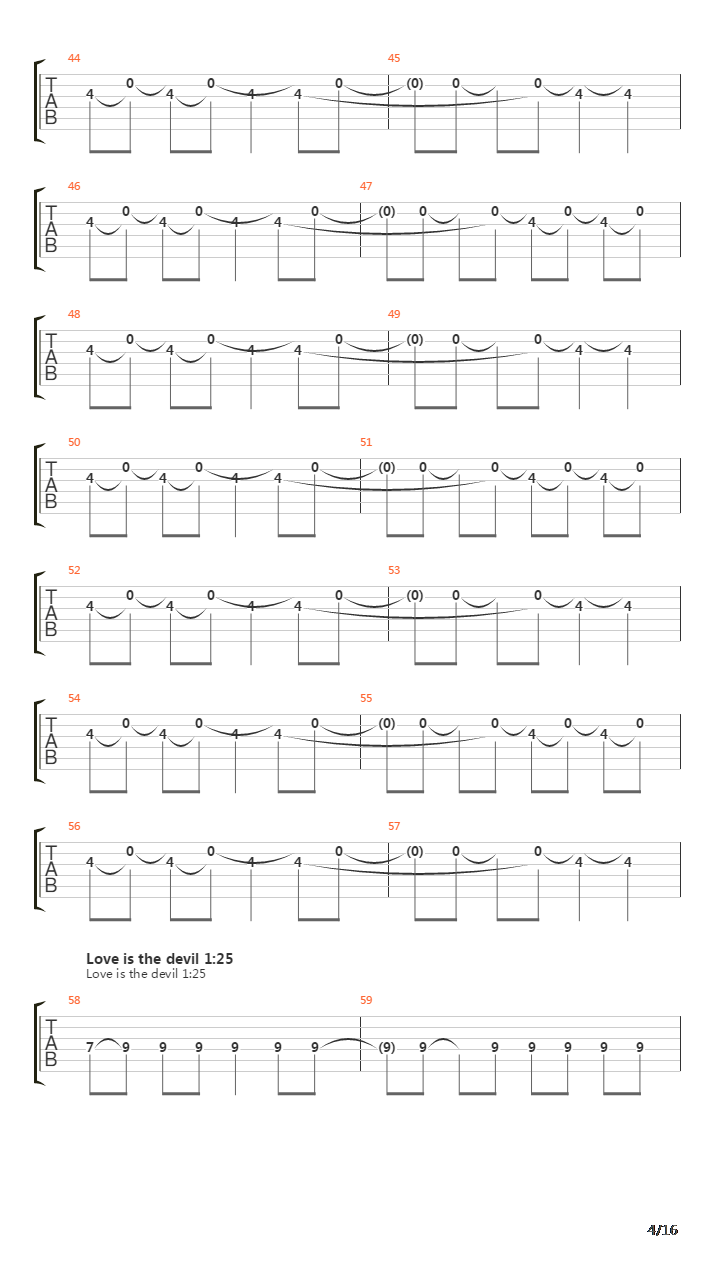 Love Is The Devil And I Am In Love吉他谱