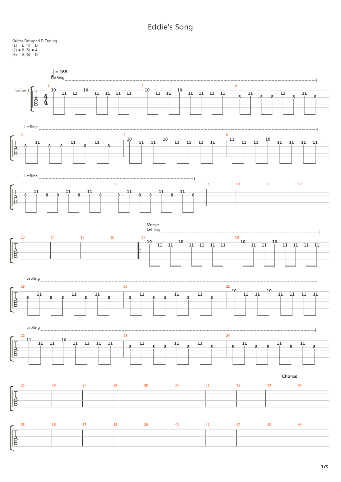 Eddies Song吉他谱