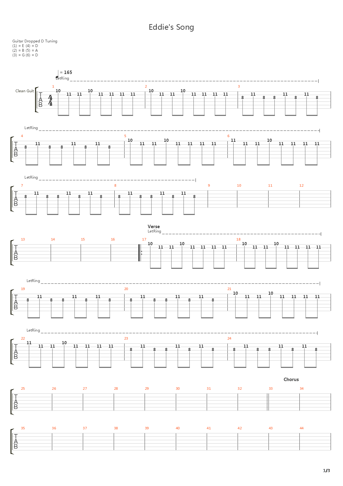 Eddies Song吉他谱