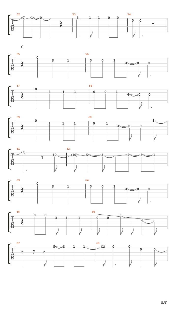 Tsumi No Nagame吉他谱