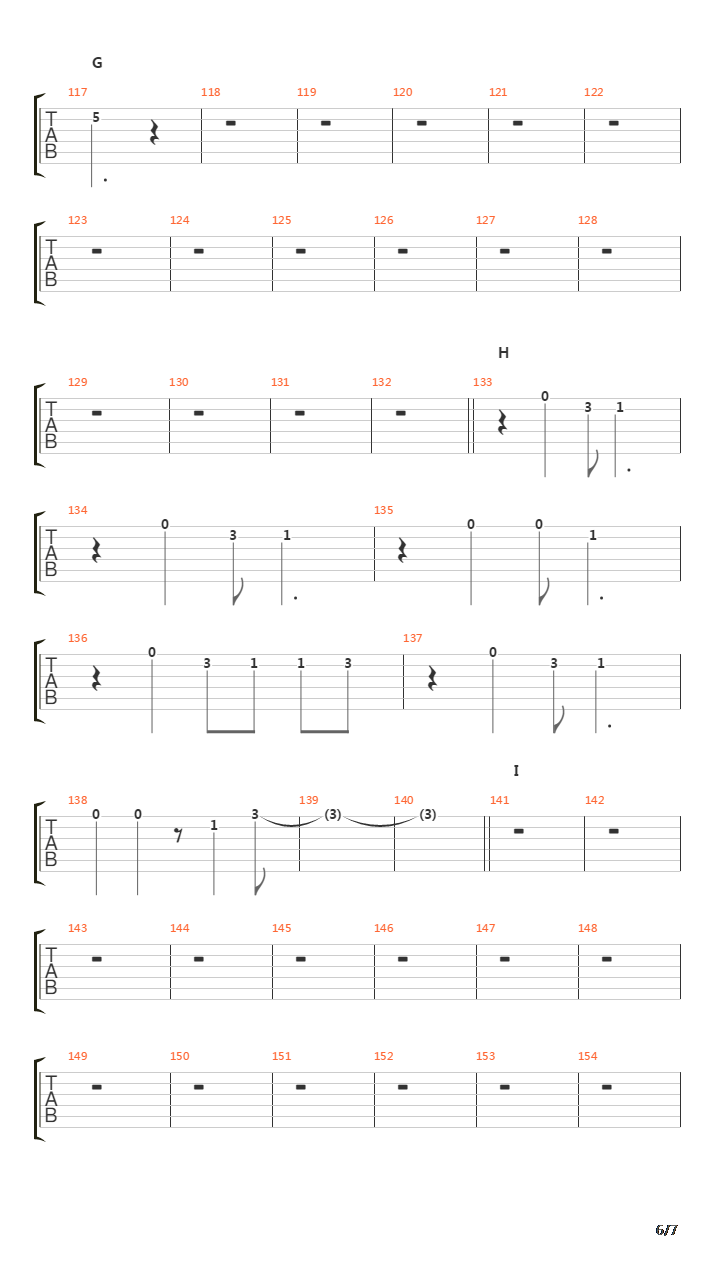 Tsumi No Nagame吉他谱