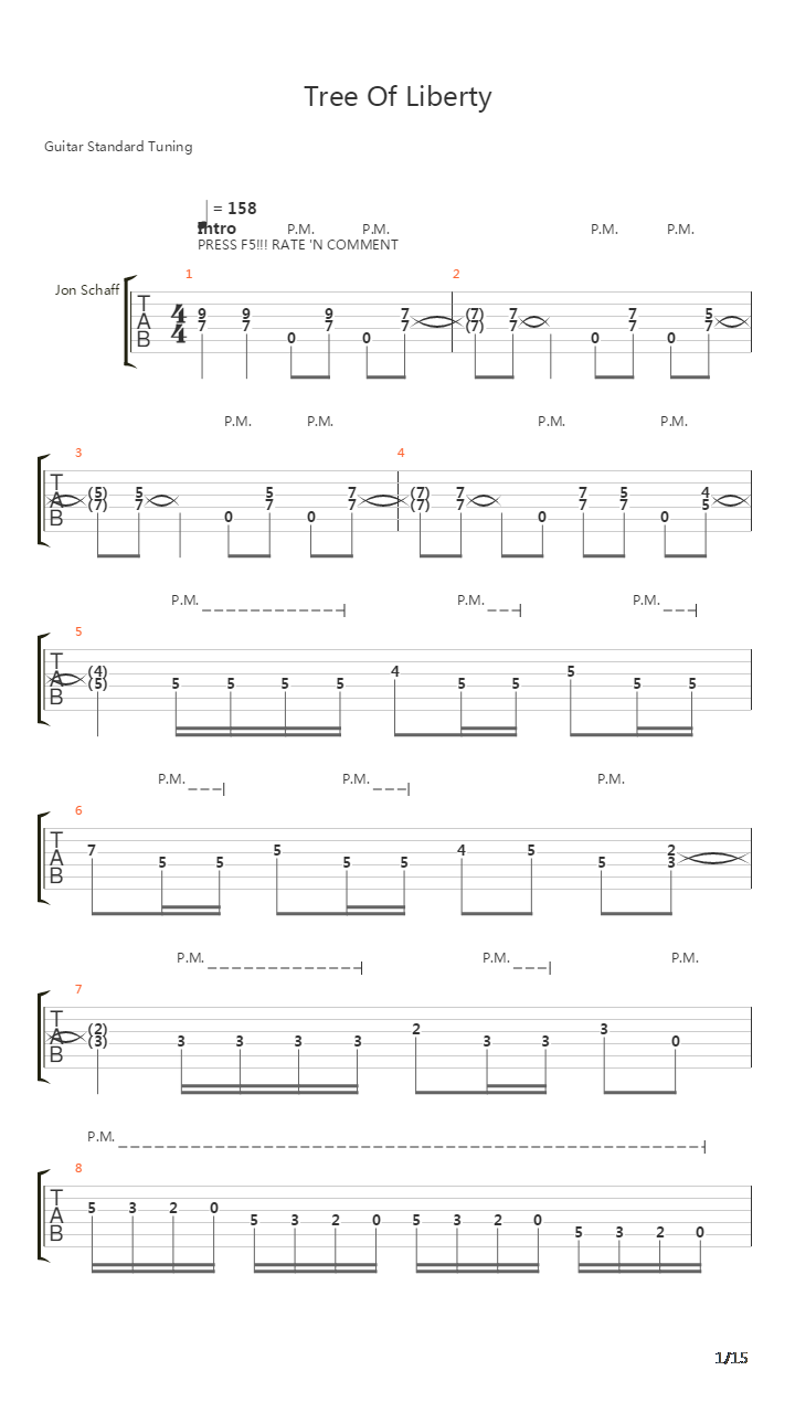 Tree Of Liberty吉他谱