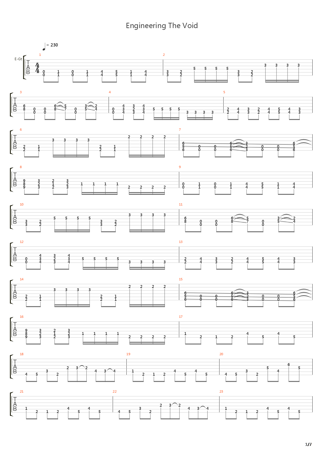 Engineering The Void吉他谱