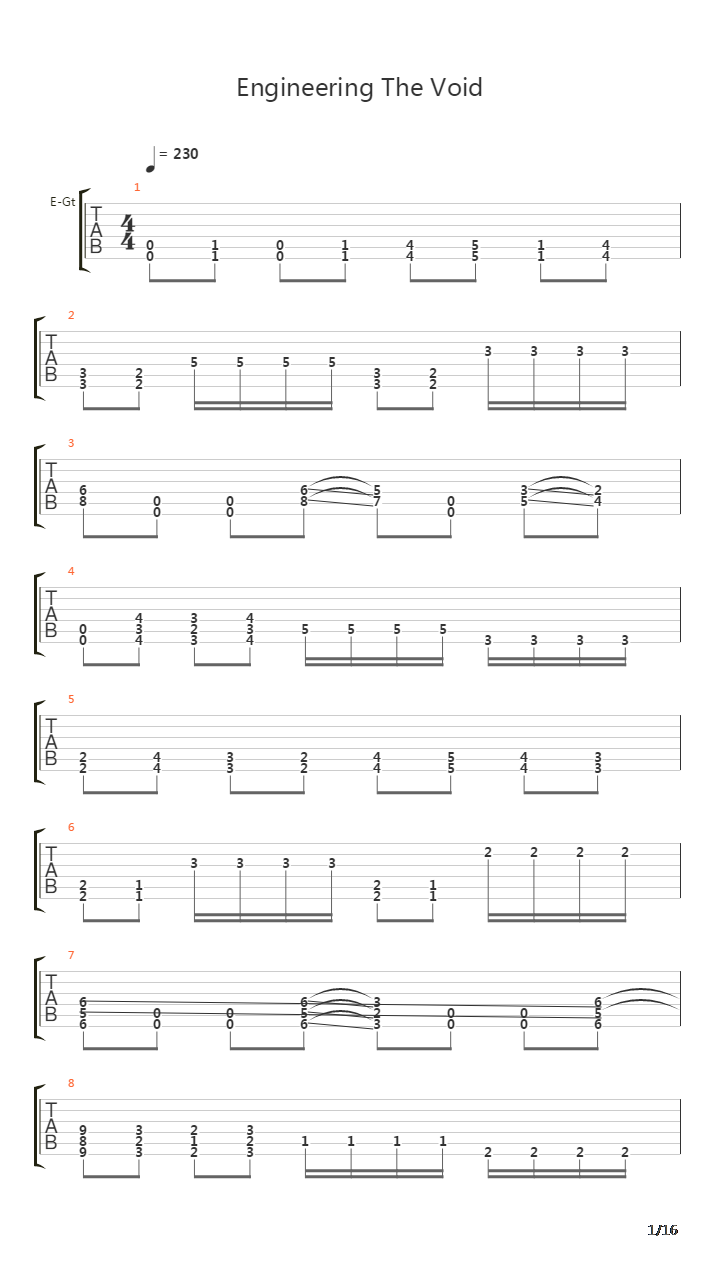 Engineering The Void吉他谱