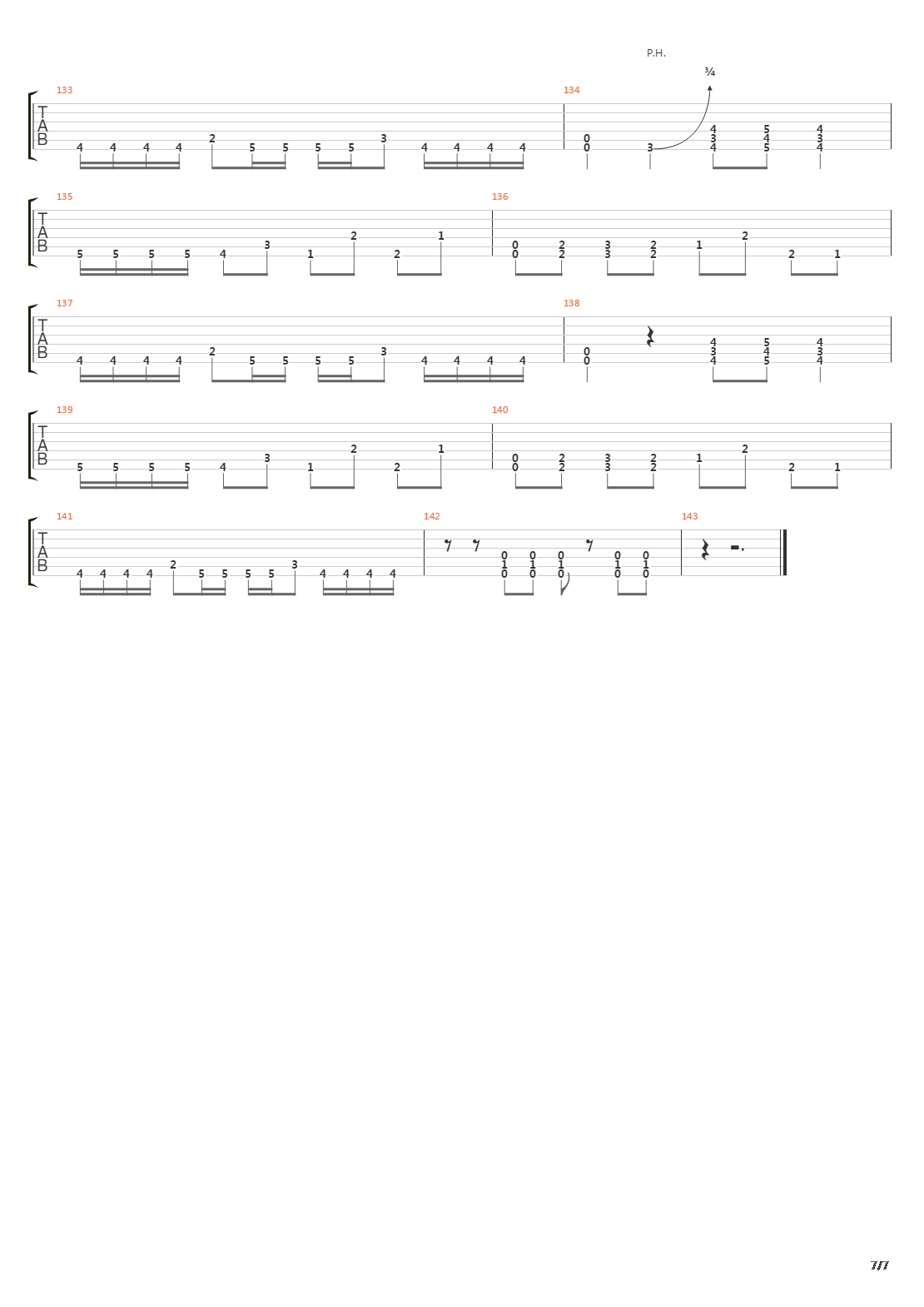 Suppressing The Mute吉他谱