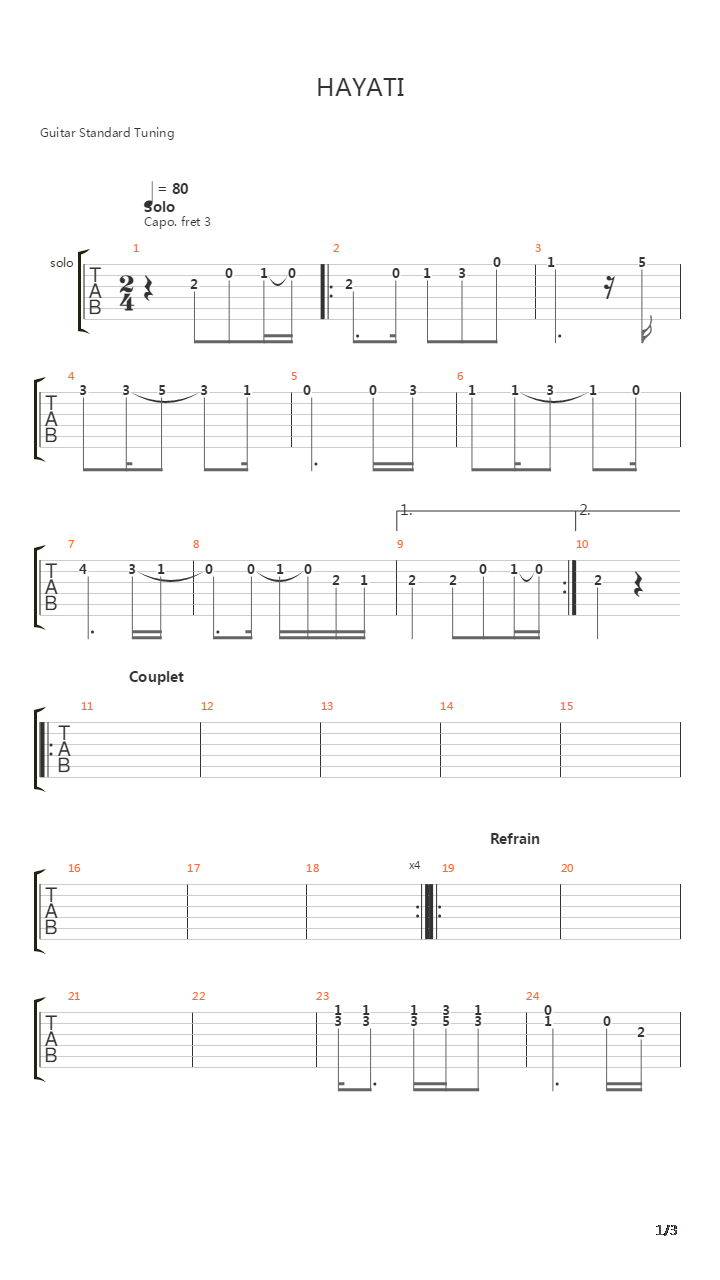 Hyati吉他谱