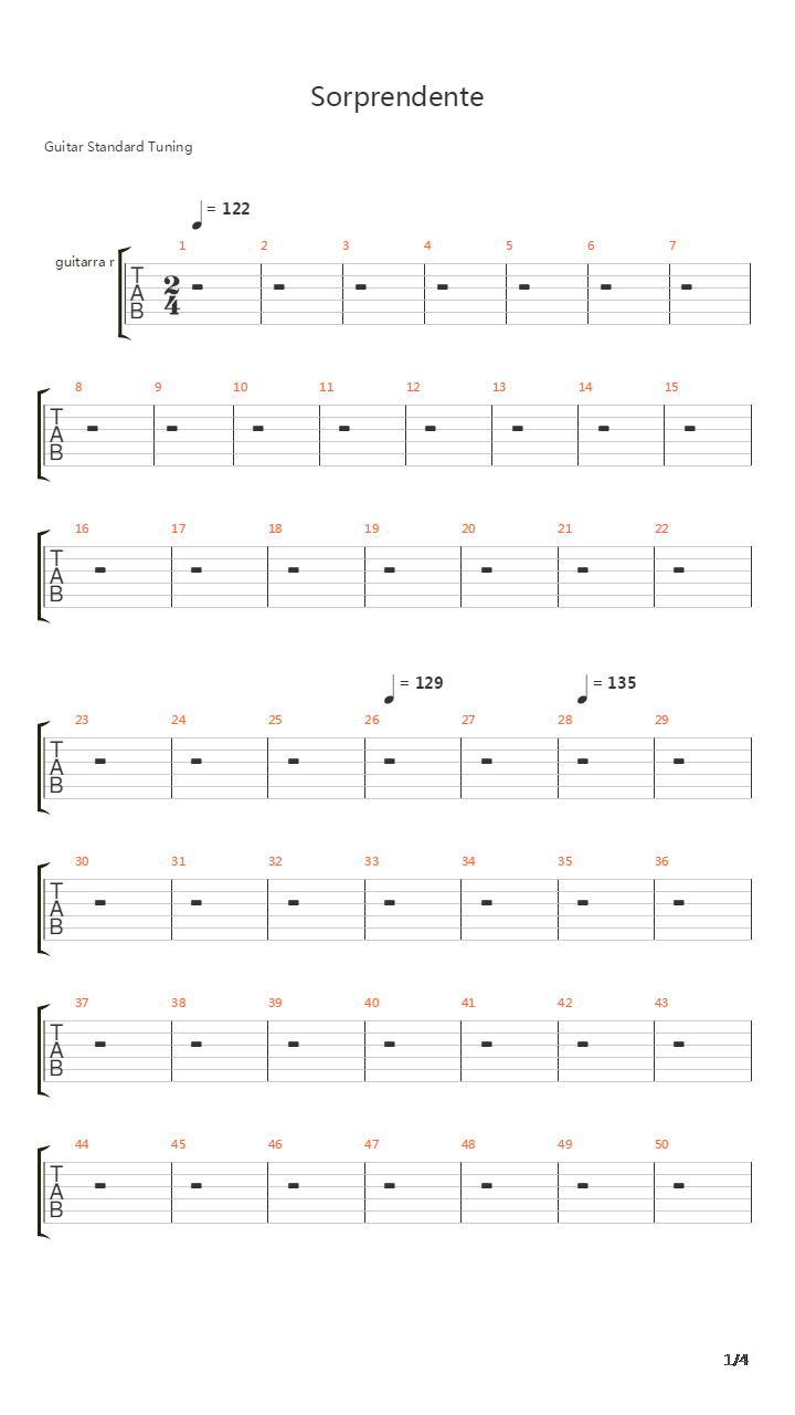Sorprendente吉他谱