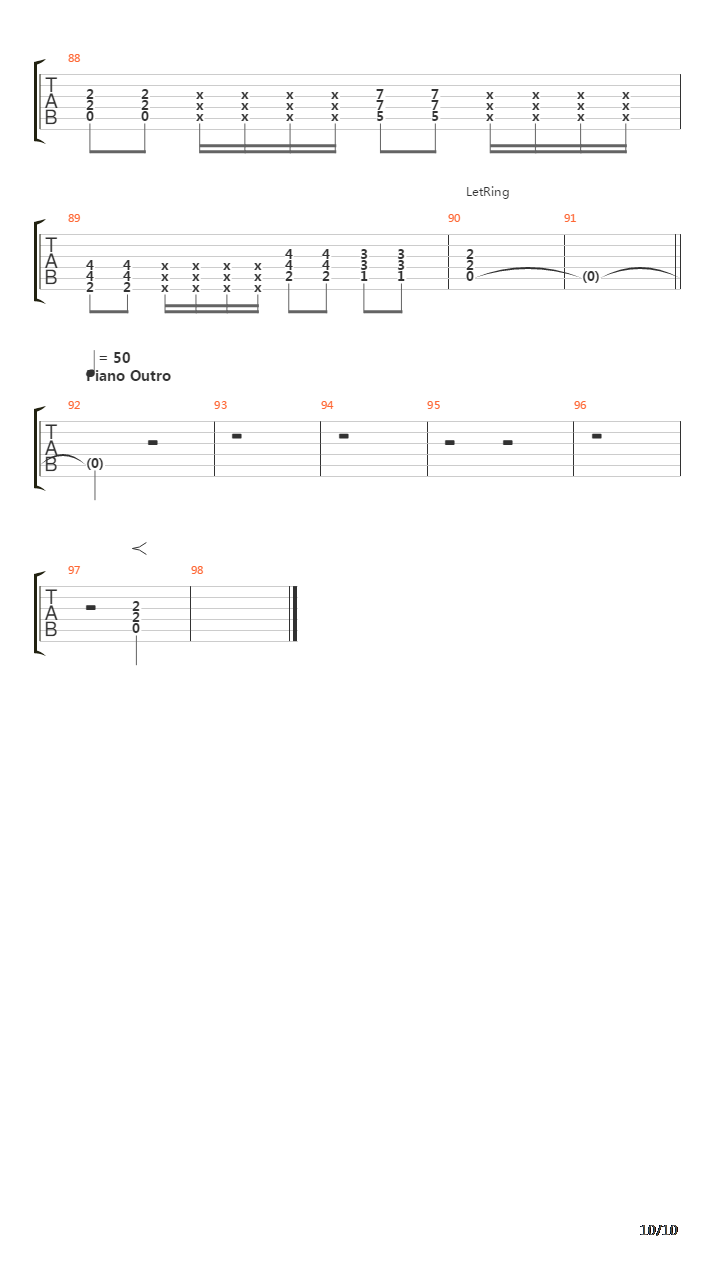 In The Meantime吉他谱