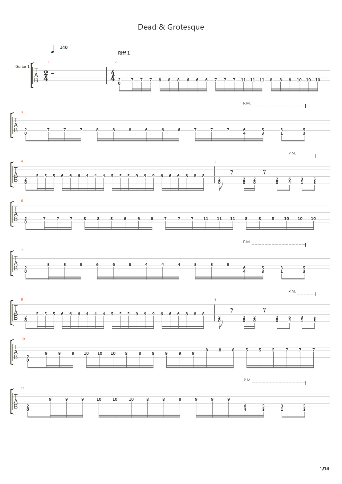 Dead Grotesque吉他谱