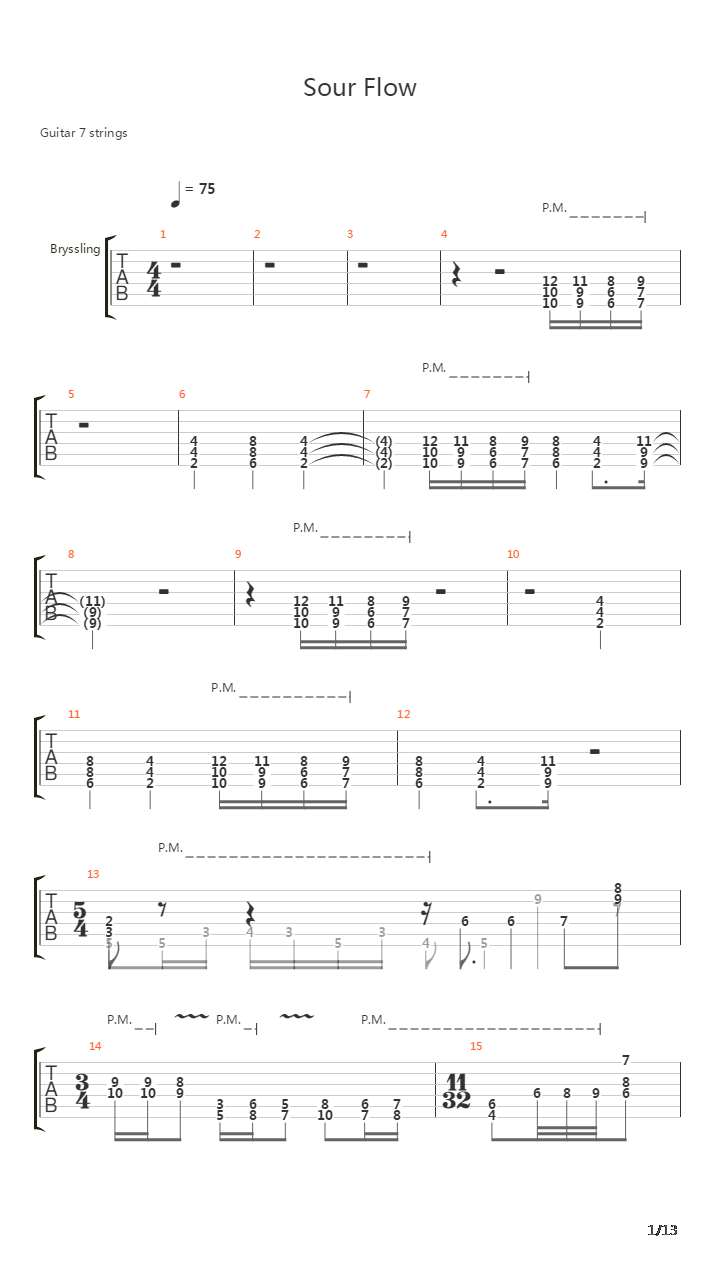 Sour Flow吉他谱