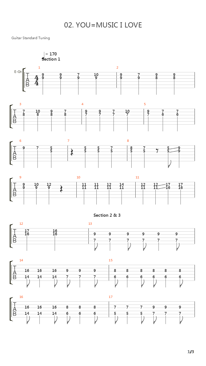 You Music I Love吉他谱