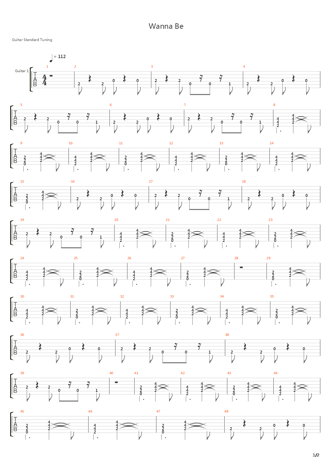 Wannabe吉他谱