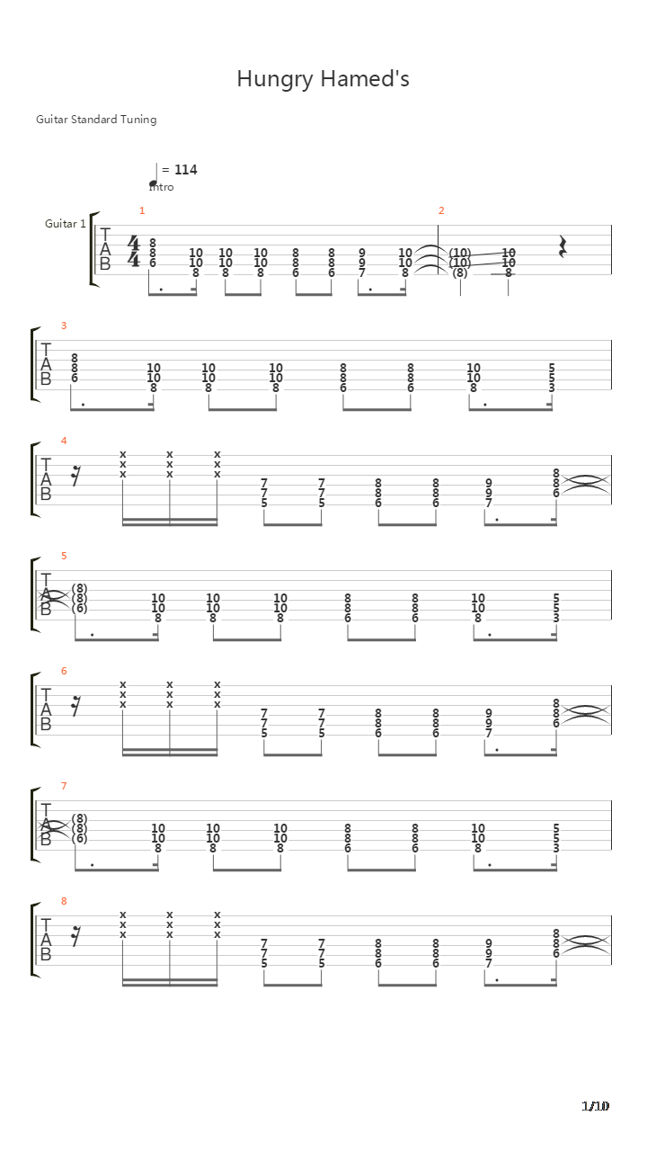Hungry Hameds吉他谱