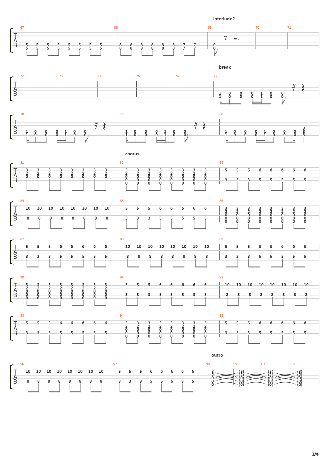 Beginning Of The End吉他谱