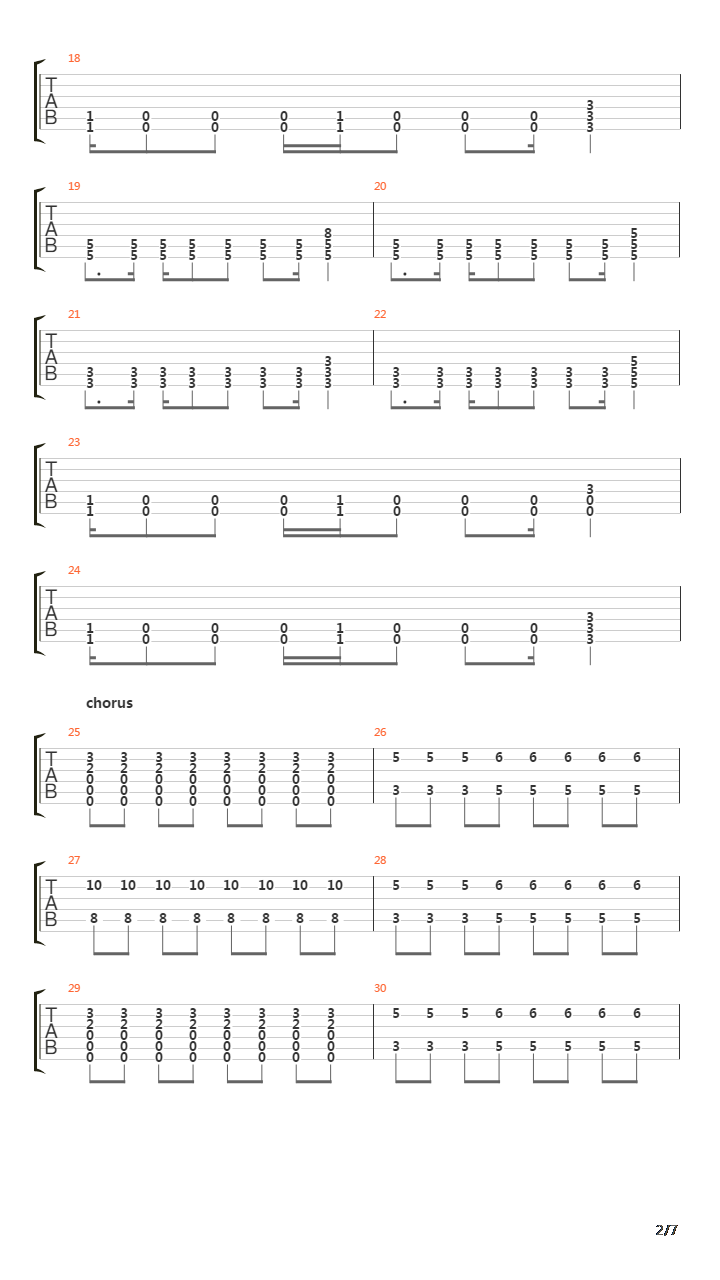 Beginning Of The End吉他谱