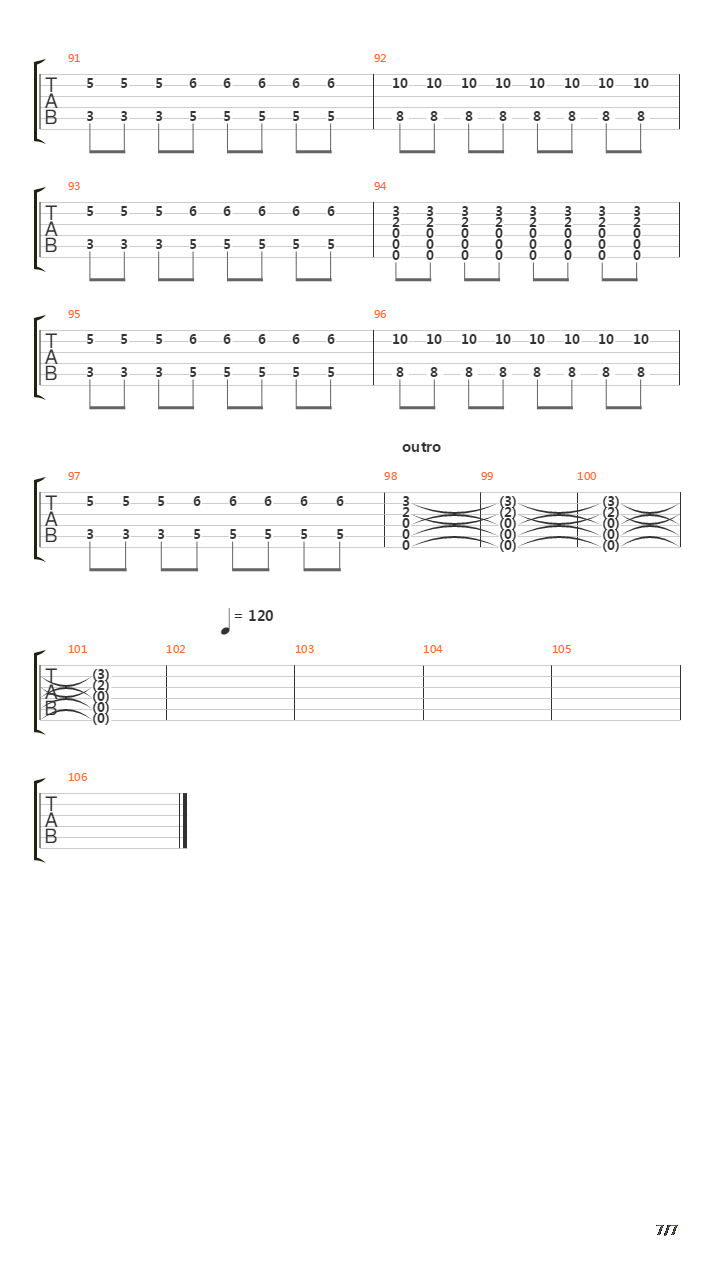 Beginning Of The End吉他谱