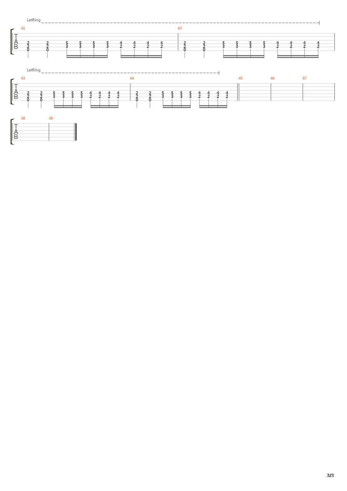 Detached吉他谱