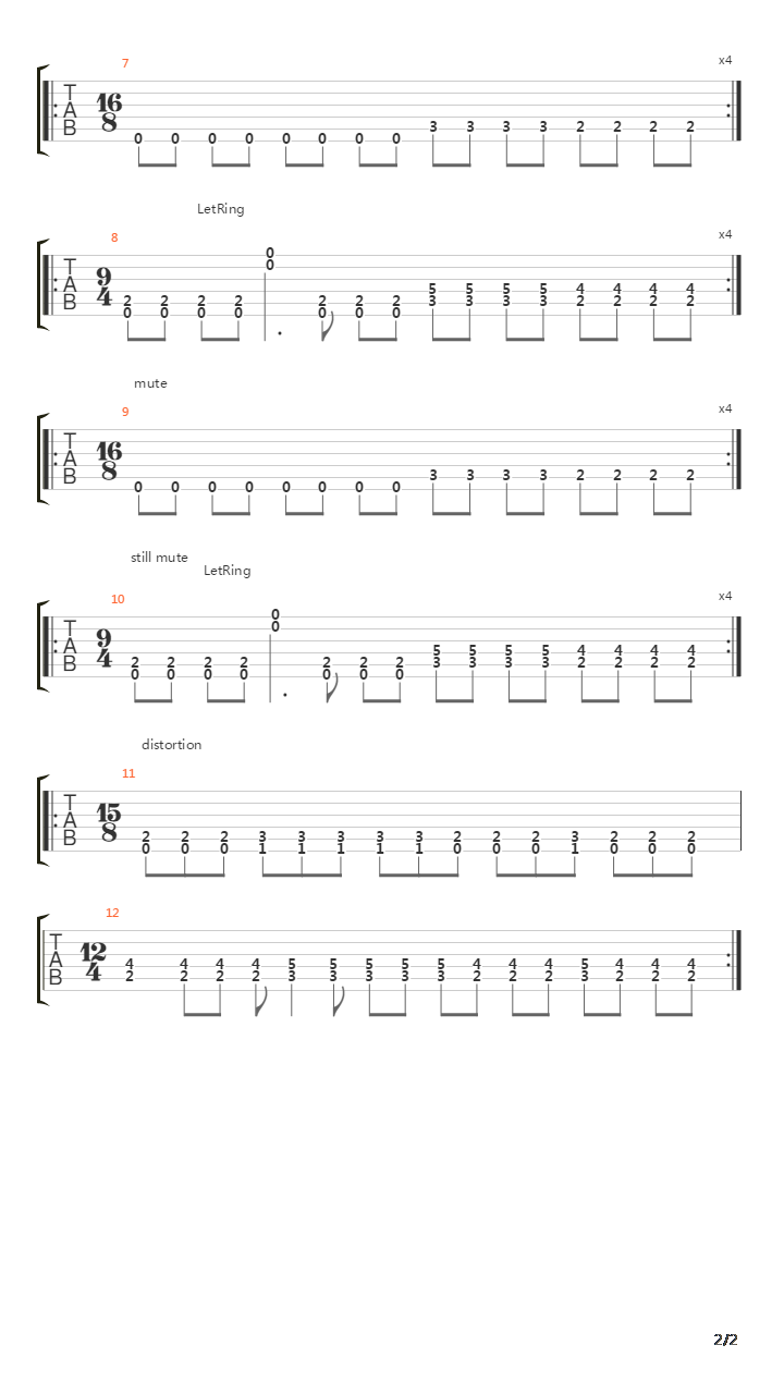 Detached吉他谱