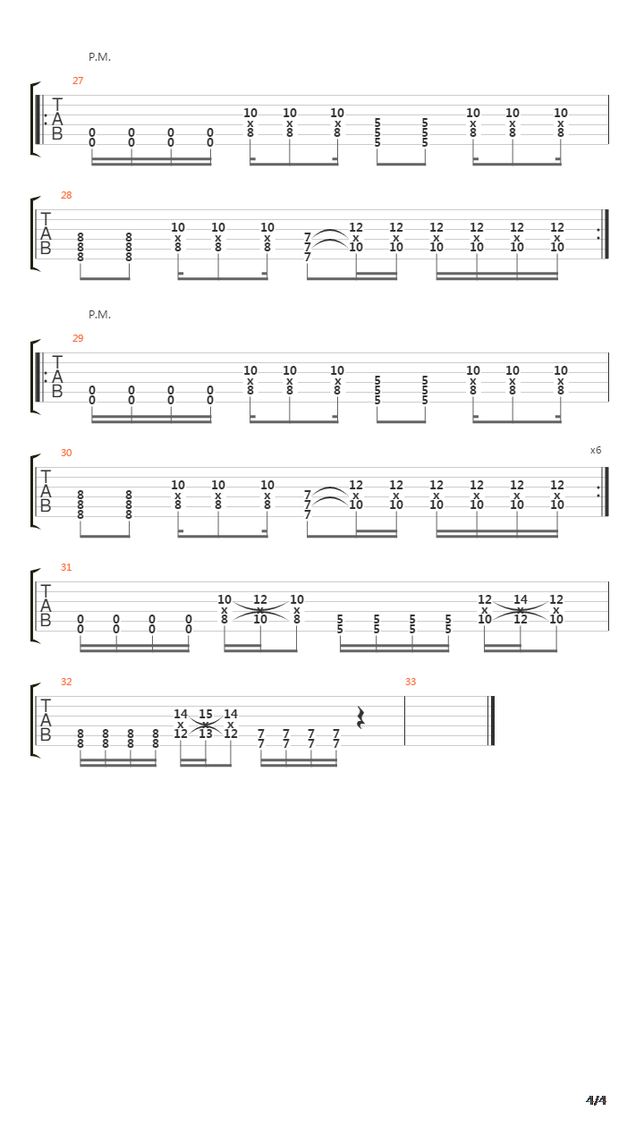 Forgotten吉他谱