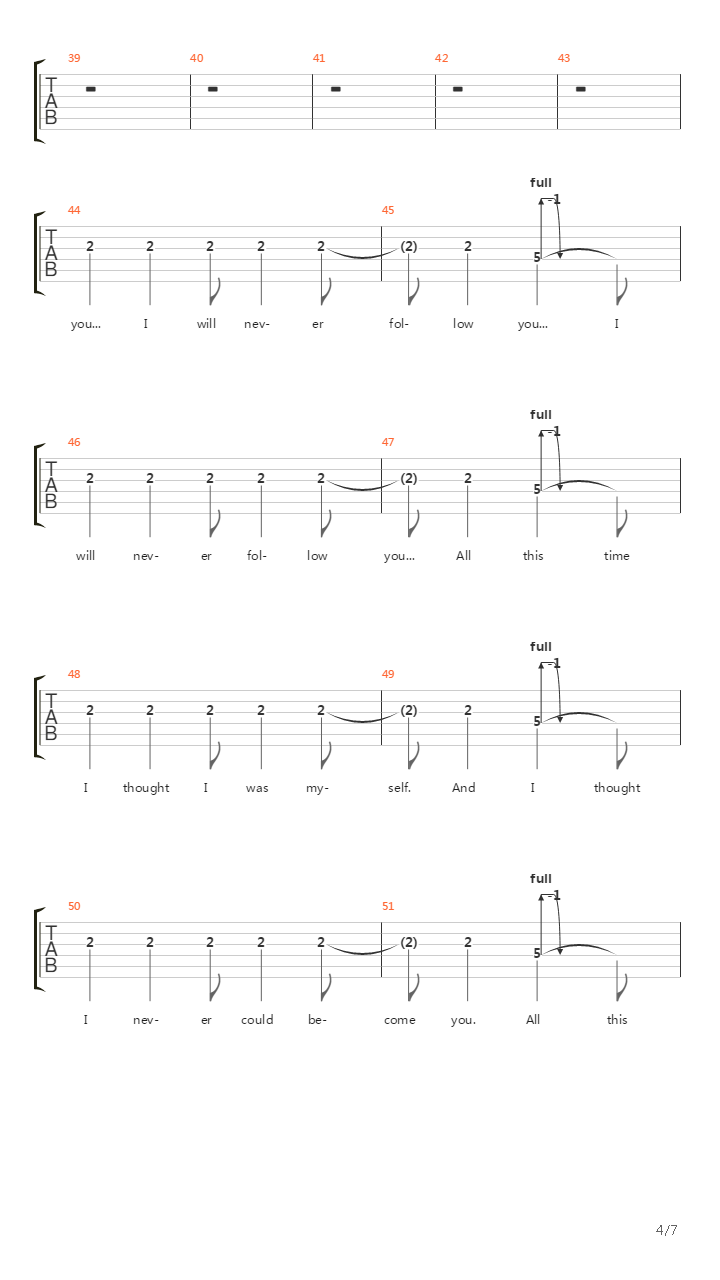 Synthetic吉他谱