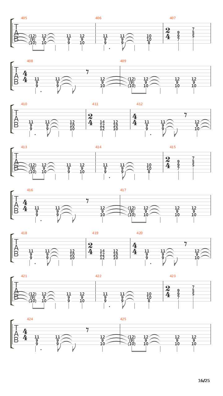 At The End Of The Day吉他谱