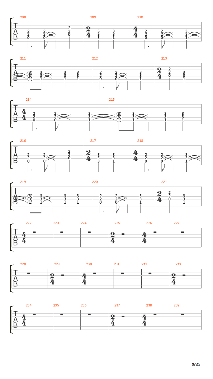 At The End Of The Day吉他谱