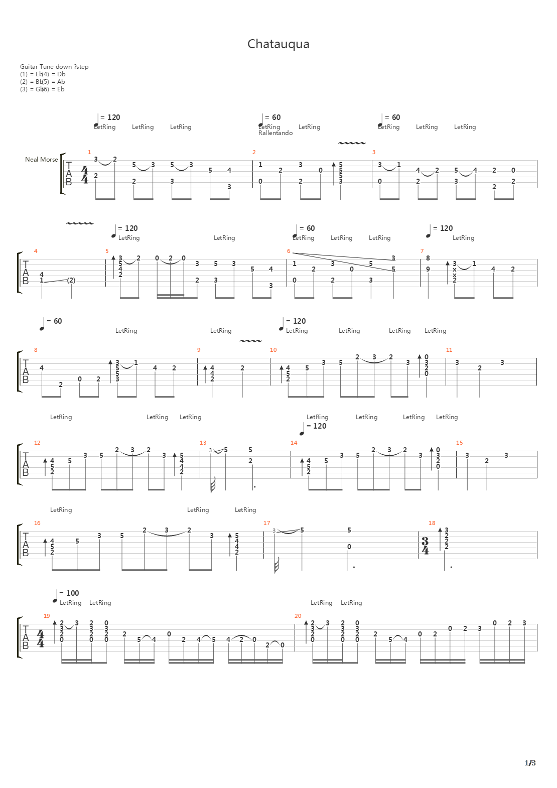 Chatauqua吉他谱