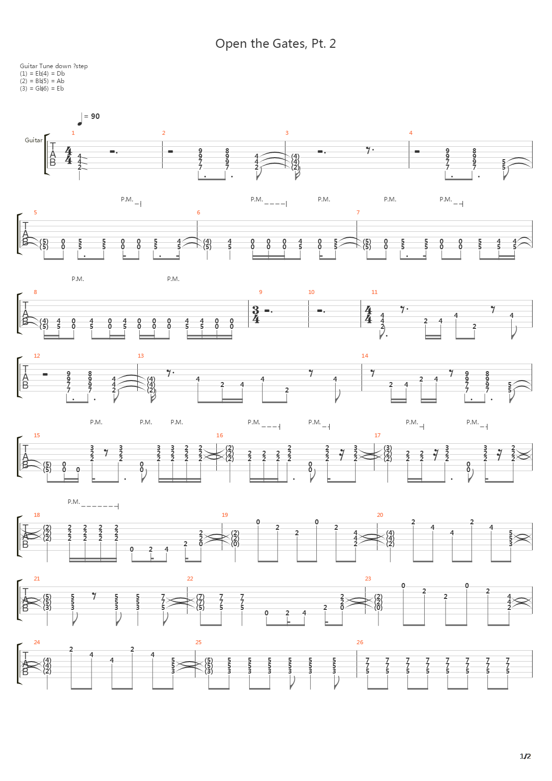 Open The Gates Pt 2吉他谱
