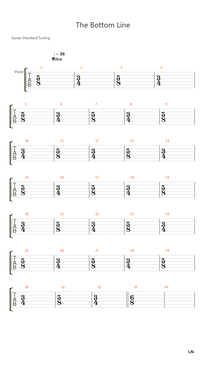 The Bottom Line吉他谱