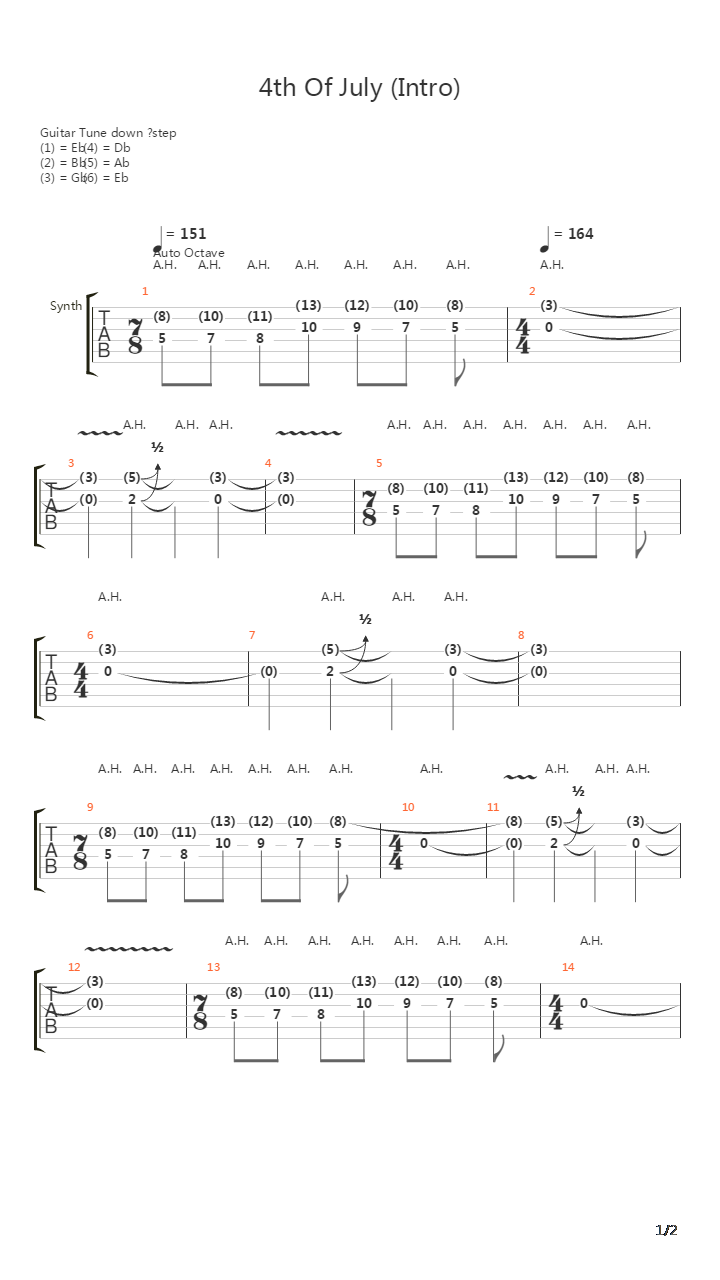 The Bottom Line吉他谱