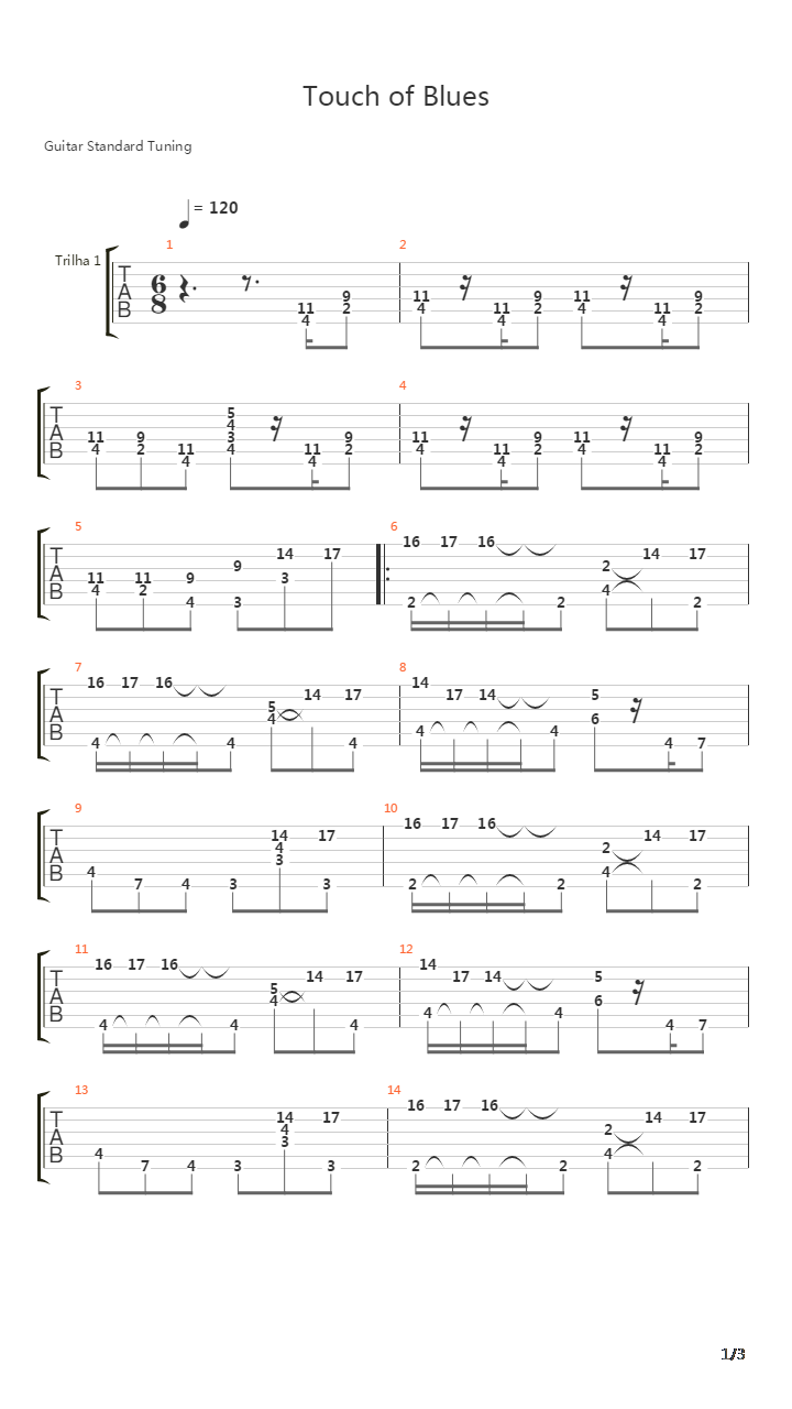 Touch Of Blues吉他谱