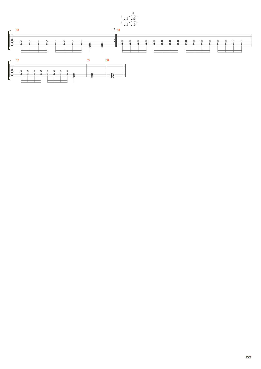 3000 Miles吉他谱
