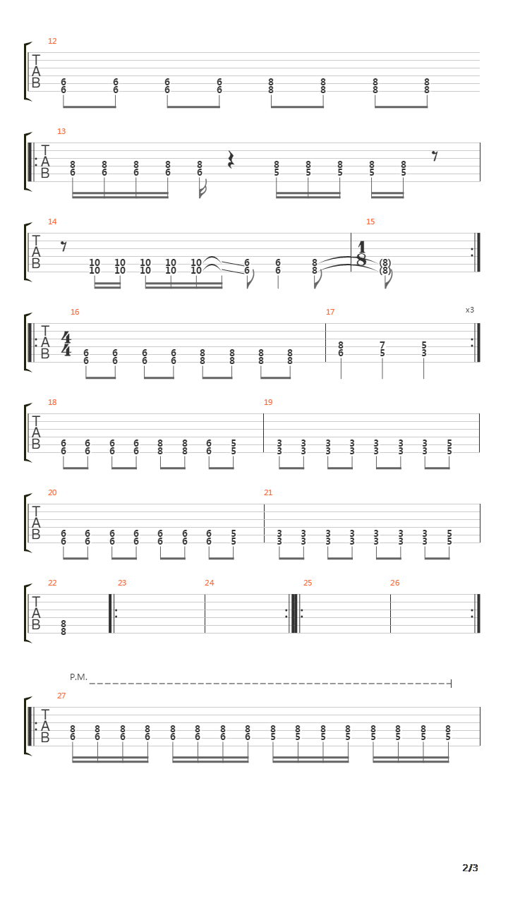 3000 Miles吉他谱