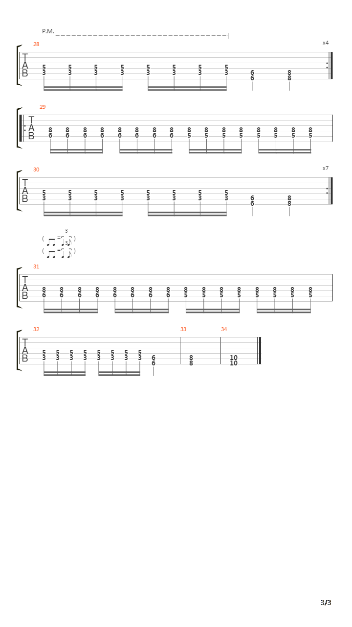 3000 Miles吉他谱