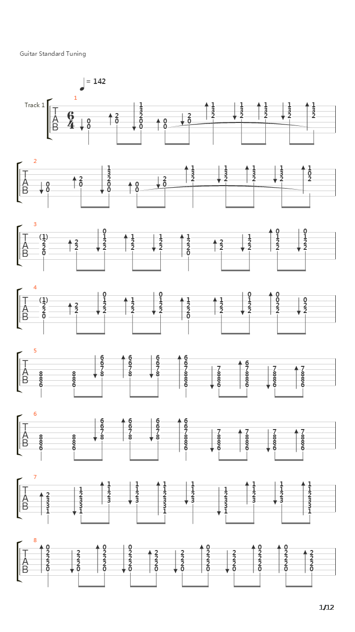 Way To Fall吉他谱