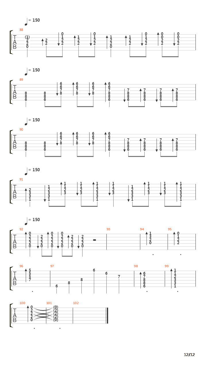 Way To Fall吉他谱