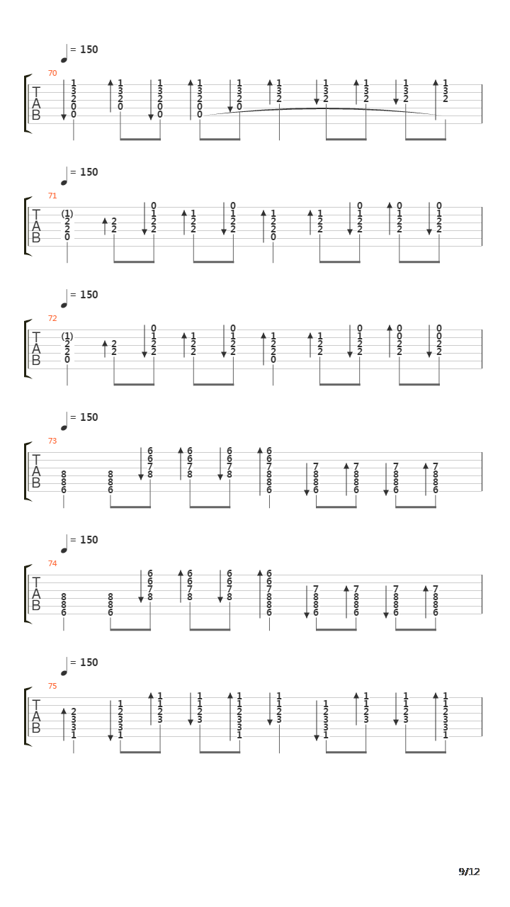 Way To Fall吉他谱