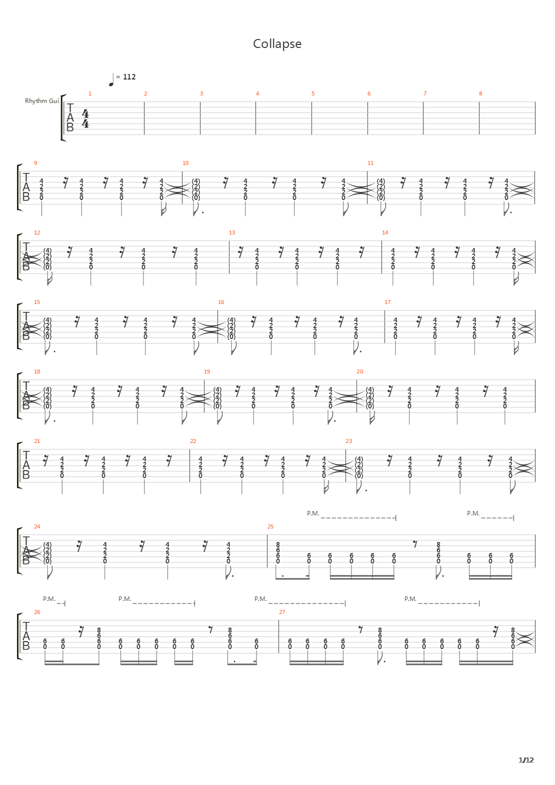 Collapse吉他谱