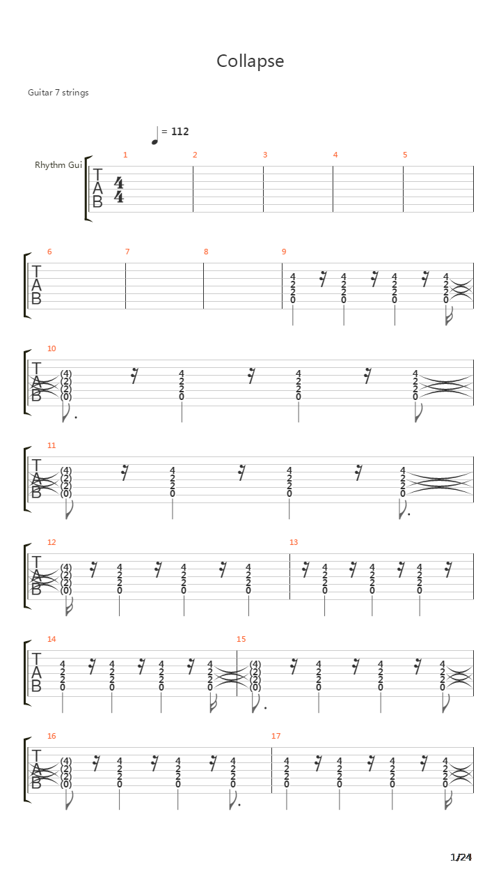 Collapse吉他谱