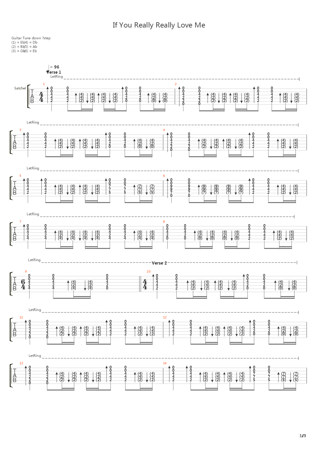 If You Really Really Love Me吉他谱