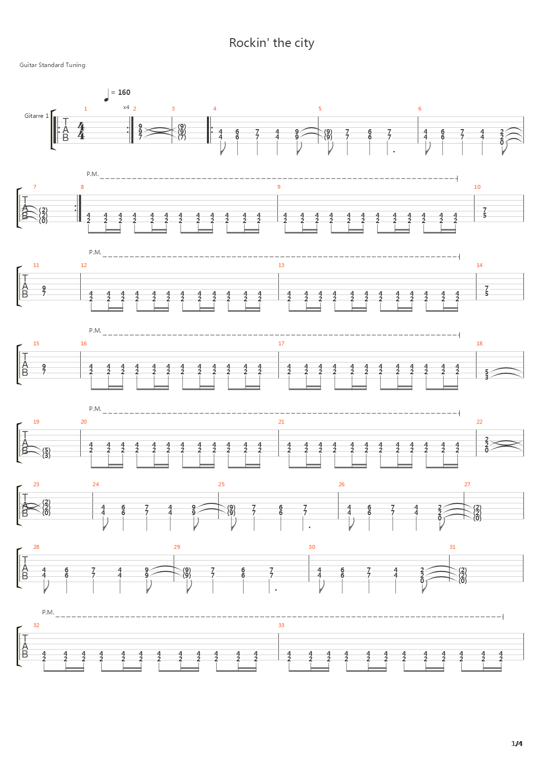 Rockin The City吉他谱